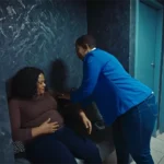 Midwife assisting a pregnant woman during a maternity visit at Dr Songabau’s obstetrics and gynecology practice in Pretoria.